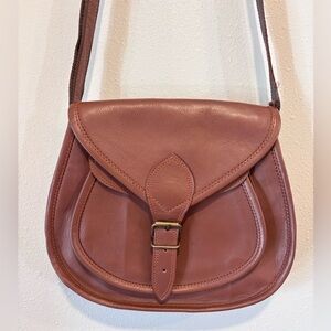 Vintage Brown Leather Shoulder Bag